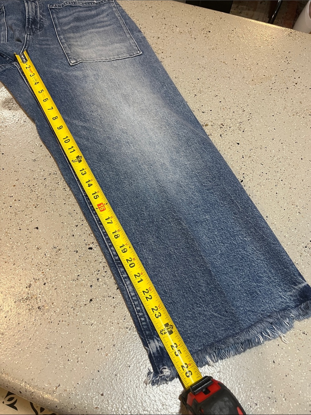LUCKY BRAND LUCKY LEGEND HIGH RISE WIDE LEG PATCH POCKET DENIM JEANS BLU SIZE 10 - Picture 12 of 13